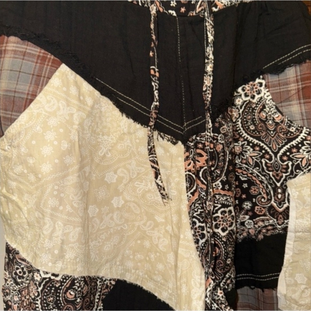 POL Black, Brown & Cream Patchwork Jogger Pants - Picture 8 of 13